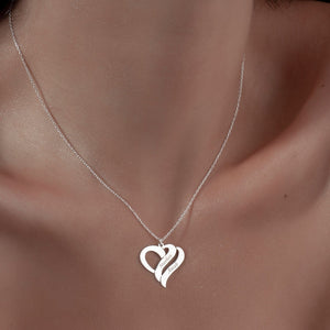 CUSTOMIZE COUPLE HEART NAME NECKLACE